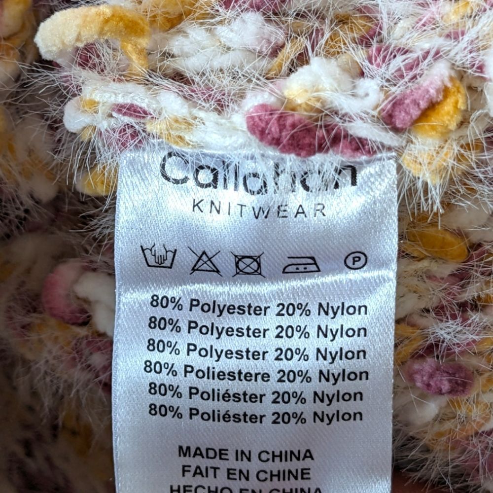 Callahan Anthropologie Women's Garland Speckled Eyelash Button Cardigan Sz S NWT - Picture 7 of 7